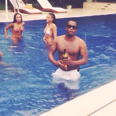 From @iamdiddy's Instagram Video "You can't swim with us".
